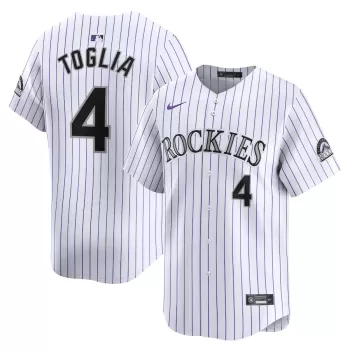Men's Colorado Rockies Michael Toglia Nike White Home Limited Player Jersey Men's Colorado Rockies Michael Toglia Nike White Home Limited Player Jersey
