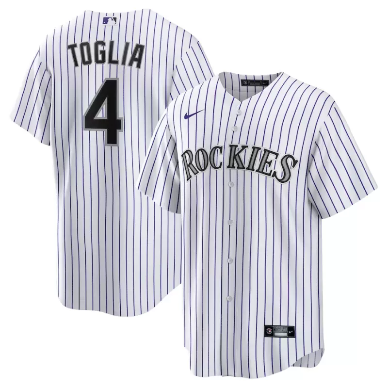 Men's Colorado Rockies Michael Toglia Nike White Home Replica Jersey Men's Colorado Rockies Michael Toglia Nike White Home Replica Jersey