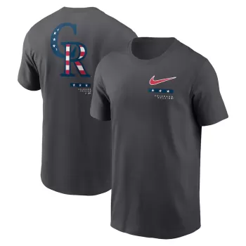 Men's Colorado Rockies Nike Anthracite Americana T-Shirt Men's Colorado Rockies Nike Anthracite Americana T-Shirt