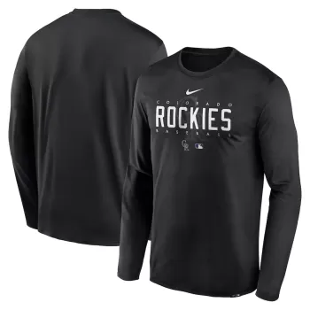 Men's Colorado Rockies Nike Black Authentic Collection Team Logo Legend Performance Long Sleeve T-Shirt Men's Colorado Rockies Nike Black Authentic Collection Team Logo Legend Performance Long Sleeve T-Shirt