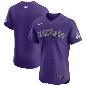 Men's Colorado Rockies Nike Purple Alternate Vapor Premier Elite Patch Jersey Men's Colorado Rockies Nike Purple Alternate Vapor Premier Elite Patch Jersey