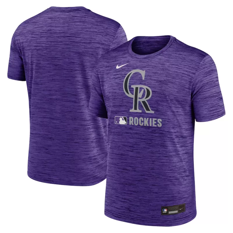 Men's Colorado Rockies Nike Purple Authentic Collection Velocity Performance Practice T-Shirt Men's Colorado Rockies Nike Purple Authentic Collection Velocity Performance Practice T-Shirt