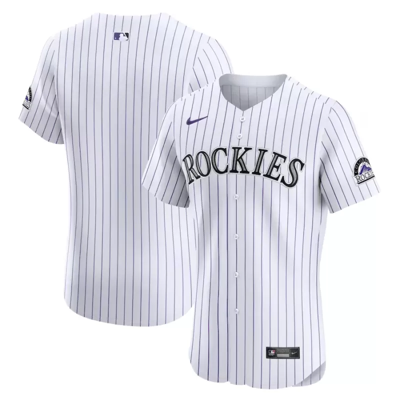 Men's Colorado Rockies Nike White Home Elite Jersey Men's Colorado Rockies Nike White Home Elite Jersey
