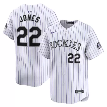 Men's Colorado Rockies Nolan Jones Nike White Home Limited Player Jersey Men's Colorado Rockies Nolan Jones Nike White Home Limited Player Jersey
