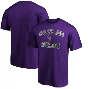 Men's Colorado Rockies Purple Heart & Soul T-Shirt Men's Colorado Rockies Purple Heart & Soul T-Shirt