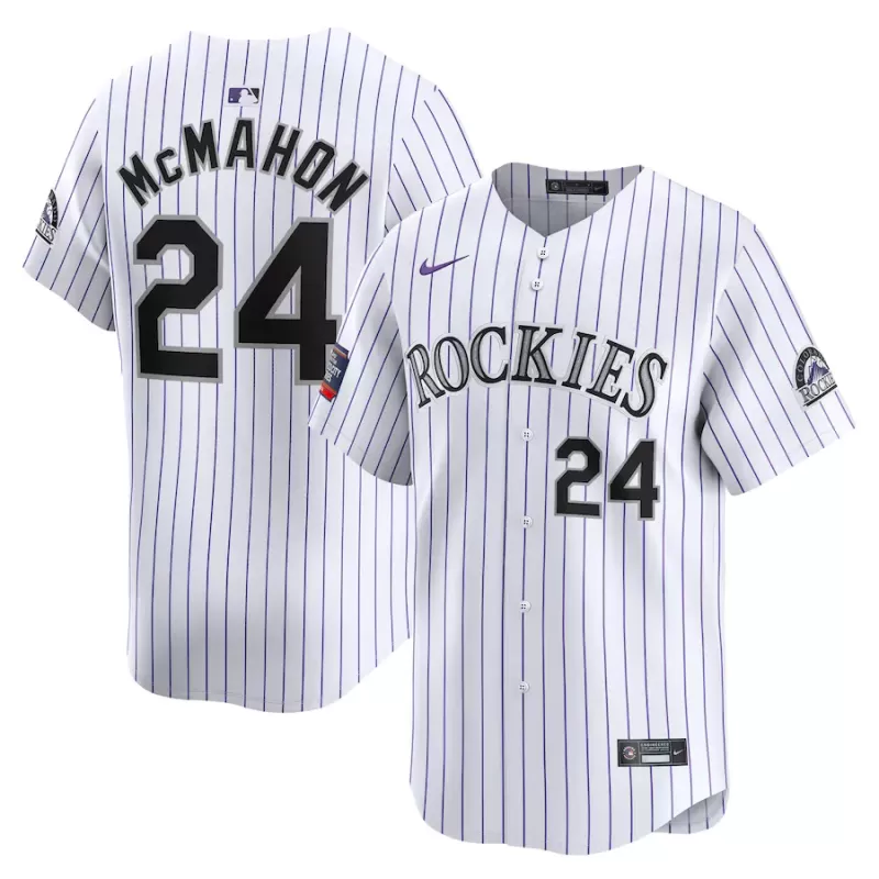Men's Colorado Rockies Ryan McMahon Nike White 2024 MLB World Tour Mexico City Series Home Limited Player Jersey Men's Colorado Rockies Ryan McMahon Nike White 2024 MLB World Tour Mexico City Series Home Limited Player Jersey