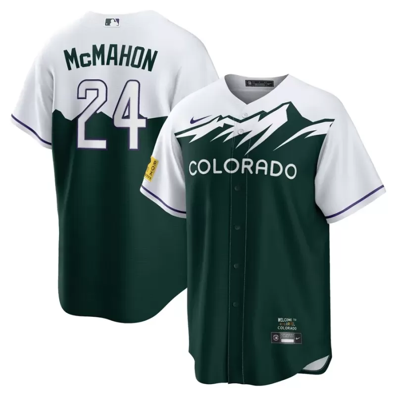 Men's Colorado Rockies Ryan McMahon Nike White/Forest Green City Connect Replica Player Jersey Men's Colorado Rockies Ryan McMahon Nike White/Forest Green City Connect Replica Player Jersey