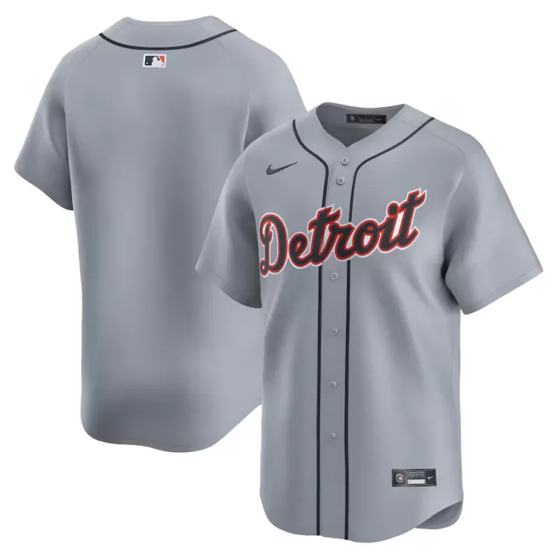Men's Detroit Tigers Nike Gray Road Limited Jersey Men's Detroit Tigers Nike Gray Road Limited Jersey