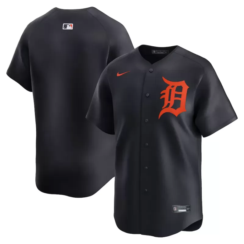 Men's Detroit Tigers Nike Navy Alternate Limited Jersey Men's Detroit Tigers Nike Navy Alternate Limited Jersey