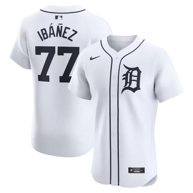 Men's Detroit Tigers Andy Ibanez Nike White Home Elite Player Jersey Men's Detroit Tigers Andy Ibanez Nike White Home Elite Player Jersey