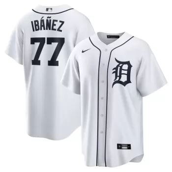 Men's Detroit Tigers Andy Ibanez Nike White Home Replica Jersey