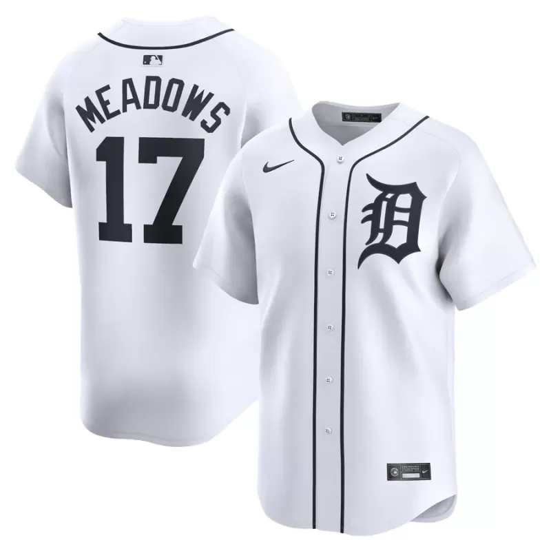 Men's Detroit Tigers Austin Meadows Nike White Home Limited Player Jersey Men's Detroit Tigers Austin Meadows Nike White Home Limited Player Jersey