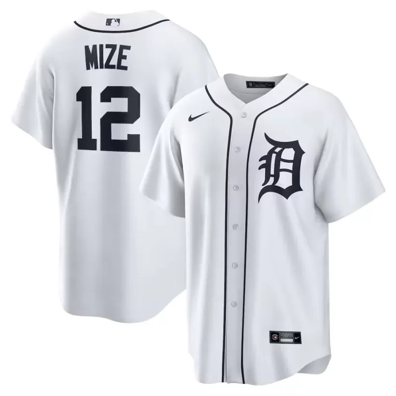 Men's Detroit Tigers Casey Mize Nike White Home Replica Jersey Men's Detroit Tigers Casey Mize Nike White Home Replica Jersey