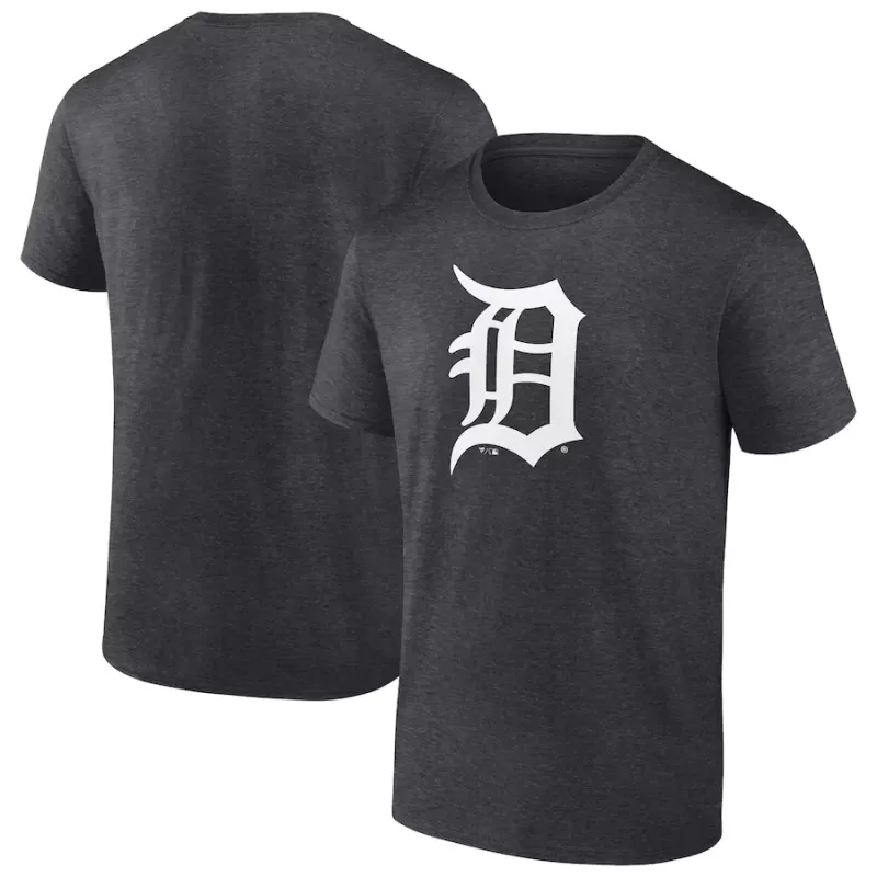 Men's Detroit Tigers Charcoal Monochrome T-Shirt Men's Detroit Tigers Charcoal Monochrome T-Shirt