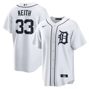 Men's Detroit Tigers Colt Keith Nike White Home Replica Jersey