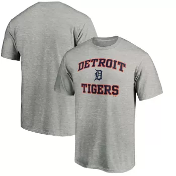 Men's Detroit Tigers Fanatics MTO Label Heather Gray Heart & Soul T-Shirt Men's Detroit Tigers Fanatics MTO Label Heather Gray Heart & Soul T-Shirt