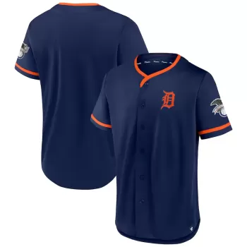 Men's Detroit Tigers Fanatics Navy Iconic Button-Up Top