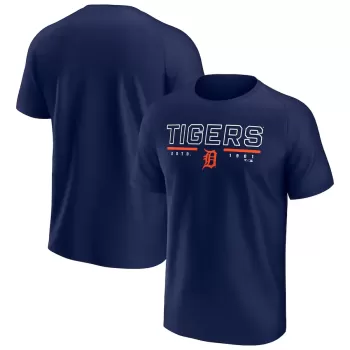 Men's Detroit Tigers Fanatics Navy Raglan T-Shirt Men's Detroit Tigers Fanatics Navy Raglan T-Shirt