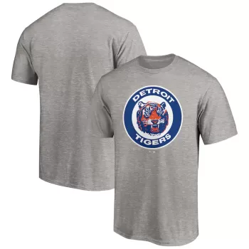Men's Detroit Tigers Heather Gray Cooperstown Collection Huntington T-Shirt Men's Detroit Tigers Heather Gray Cooperstown Collection Huntington T-Shirt