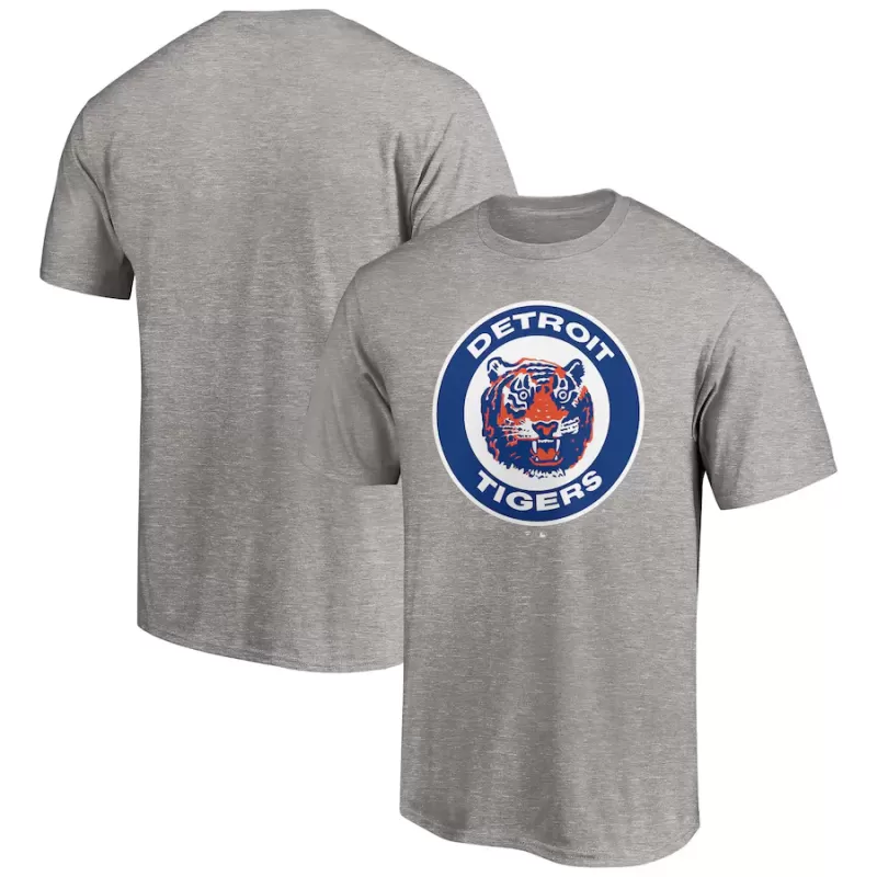 Men's Detroit Tigers Heather Gray Cooperstown Collection Huntington T-Shirt Men's Detroit Tigers Heather Gray Cooperstown Collection Huntington T-Shirt
