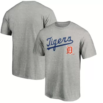 Men's Detroit Tigers Heather Gray Cooperstown Collection Wahconah T-Shirt Men's Detroit Tigers Heather Gray Cooperstown Collection Wahconah T-Shirt