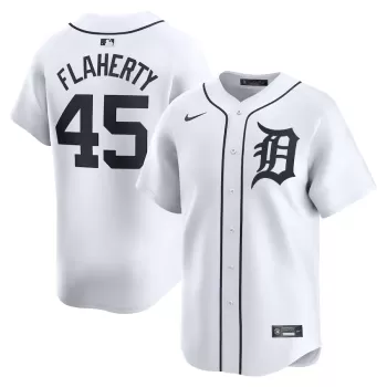 Men's Detroit Tigers Jack Flaherty Nike White Home Limited Player Jersey Men's Detroit Tigers Jack Flaherty Nike White Home Limited Player Jersey
