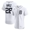 Men's Detroit Tigers Javier Báez Nike White Home Elite Jersey Men's Detroit Tigers Javier Báez Nike White Home Elite Jersey