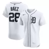 Men's Detroit Tigers Javier Báez Nike White Home Elite Jersey Men's Detroit Tigers Javier Báez Nike White Home Elite Jersey