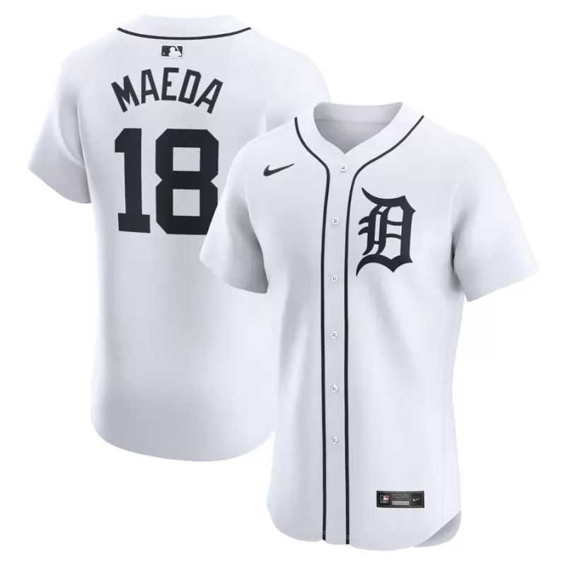 Men's Detroit Tigers Kenta Maeda Nike White Home Elite Player Jersey Men's Detroit Tigers Kenta Maeda Nike White Home Elite Player Jersey