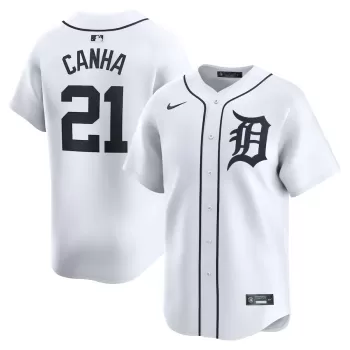 Men's Detroit Tigers Mark Canha Nike White Home Limited Player Jersey Men's Detroit Tigers Mark Canha Nike White Home Limited Player Jersey
