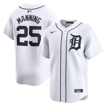 Men's Detroit Tigers Matt Manning Nike White Home Limited Player Jersey Men's Detroit Tigers Matt Manning Nike White Home Limited Player Jersey