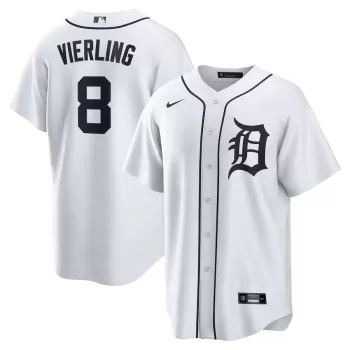 Men's Detroit Tigers Matt Vierling Nike White Home Replica Jersey Men's Detroit Tigers Matt Vierling Nike White Home Replica Jersey