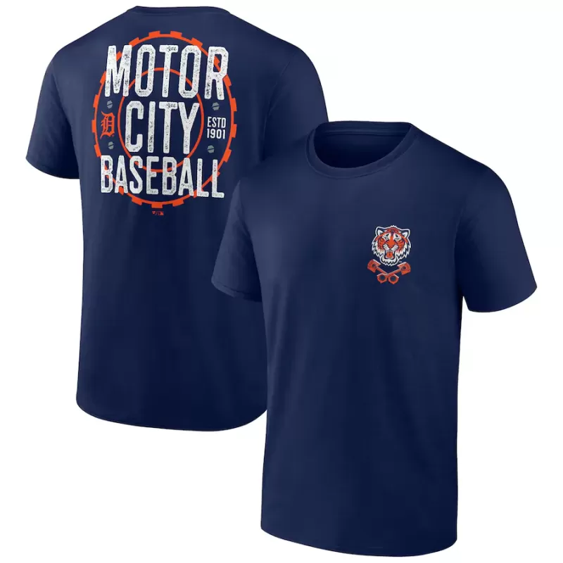 Men's Detroit Tigers Navy Bring It Motor City T-Shirt Men's Detroit Tigers Navy Bring It Motor City T-Shirt