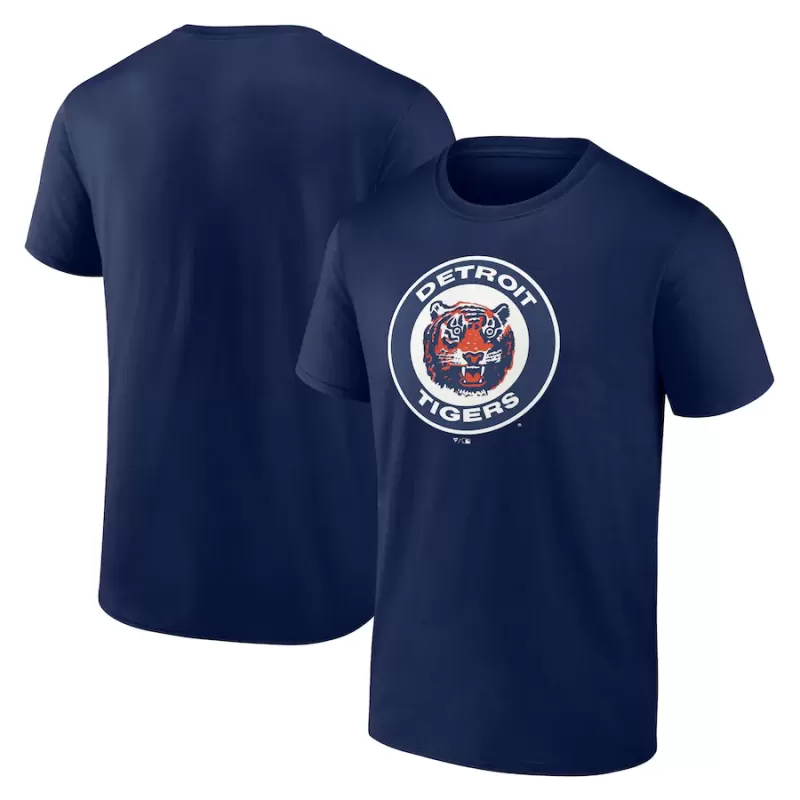 Men's Detroit Tigers Navy Cooperstown Collection Huntington Team T-Shirt Men's Detroit Tigers Navy Cooperstown Collection Huntington Team T-Shirt
