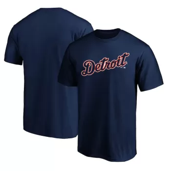 Men's Detroit Tigers Navy Official Team Wordmark T-Shirt Men's Detroit Tigers Navy Official Team Wordmark T-Shirt