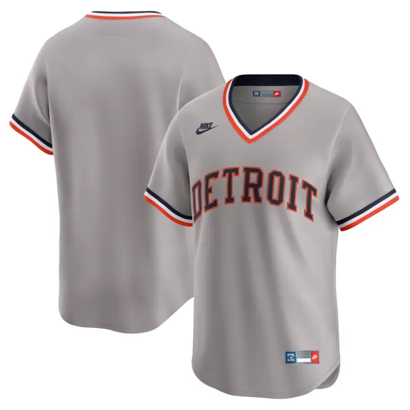Men's Detroit Tigers Nike Gray Cooperstown Collection Limited Jersey Men's Detroit Tigers Nike Gray Cooperstown Collection Limited Jersey
