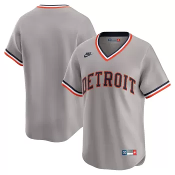 Men's Detroit Tigers Nike Gray Throwback Cooperstown Collection Limited Jersey