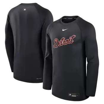 Men's Detroit Tigers Nike Navy Authentic Collection Game Time Raglan Performance Long Sleeve T-Shirt Men's Detroit Tigers Nike Navy Authentic Collection Game Time Raglan Performance Long Sleeve T-Shirt