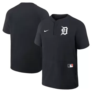 Men's Detroit Tigers Nike Navy Authentic Collection Raglan Short Sleeve Windshirt Men's Detroit Tigers Nike Navy Authentic Collection Raglan Short Sleeve Windshirt