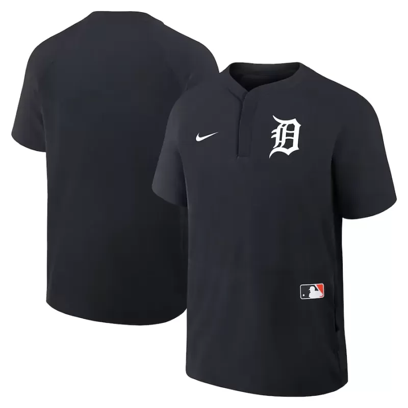 Men's Detroit Tigers Nike Navy Authentic Collection Raglan Short Sleeve Windshirt Men's Detroit Tigers Nike Navy Authentic Collection Raglan Short Sleeve Windshirt