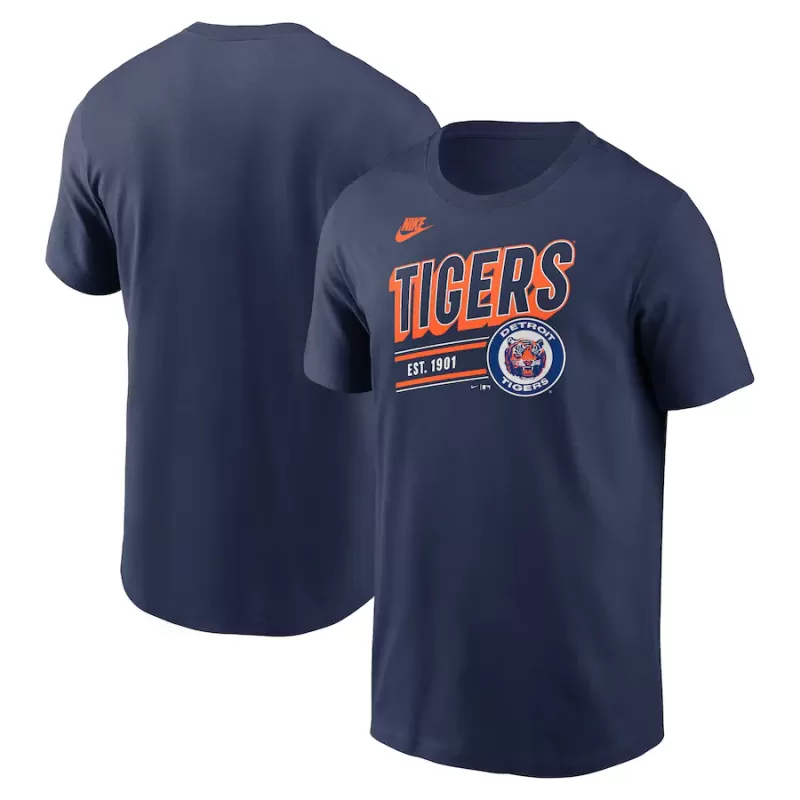 Men's Detroit Tigers Nike Navy Cooperstown Collection Retro T-Shirt Men's Detroit Tigers Nike Navy Cooperstown Collection Retro T-Shirt