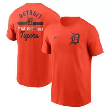 Men's Detroit Tigers Nike Orange 2-Hit T-Shirt Men's Detroit Tigers Nike Orange 2-Hit T-Shirt