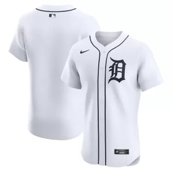 Men's Detroit Tigers Nike White Home Elite Jersey Men's Detroit Tigers Nike White Home Elite Jersey