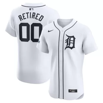 Men's Detroit Tigers Nike White Home Elite Pick-A-Player Retired Roster Patch Jersey Men's Detroit Tigers Nike White Home Elite Pick-A-Player Retired Roster Patch Jersey