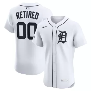 Men's Detroit Tigers Nike White Home Elite Sponsor Patch Pick-A-Player Retired Roster Jersey Men's Detroit Tigers Nike White Home Elite Sponsor Patch Pick-A-Player Retired Roster Jersey
