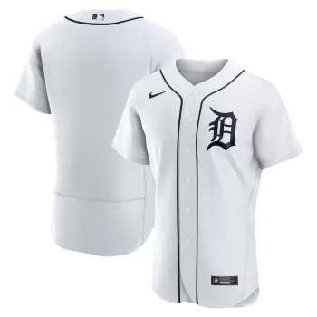 Men's Detroit Tigers Nike White Home Logo Authentic Team Jersey Men's Detroit Tigers Nike White Home Logo Authentic Team Jersey
