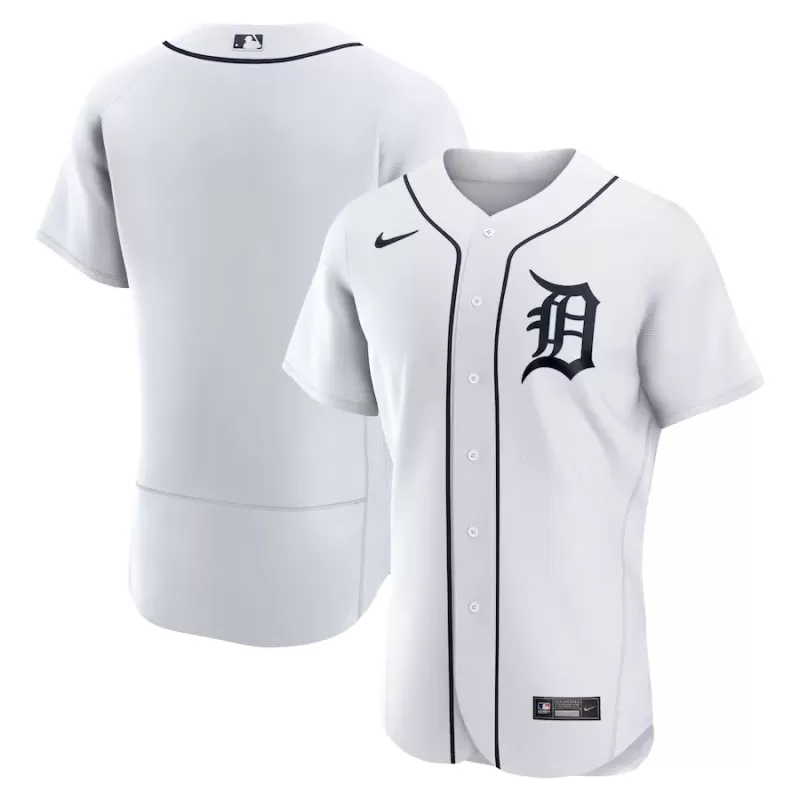 Men's Detroit Tigers Nike White Home Logo Authentic Team Jersey Men's Detroit Tigers Nike White Home Logo Authentic Team Jersey