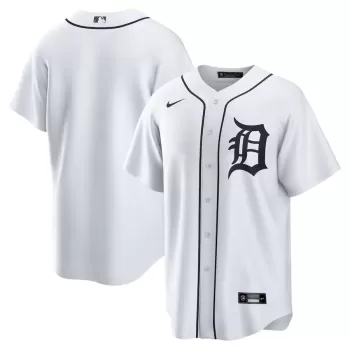 Men's Detroit Tigers Nike White Home Replica Team Jersey Men's Detroit Tigers Nike White Home Replica Team Jersey