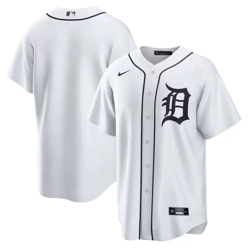 Men's Detroit Tigers Nike White Home Replica Team Jersey