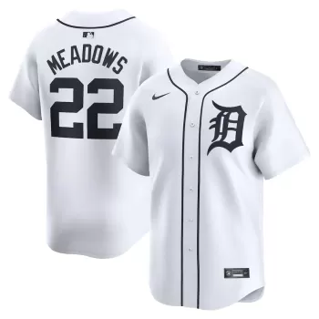 Men's Detroit Tigers Parker Meadows Nike White Home Limited Player Jersey Men's Detroit Tigers Parker Meadows Nike White Home Limited Player Jersey